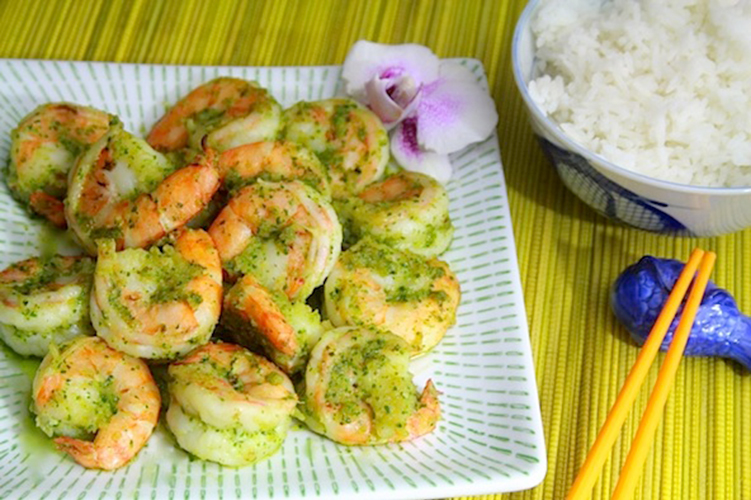 shrimp-with-asian-pesto