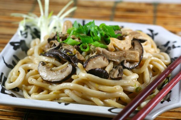 Udon Noodles and Wild Mushrooms with Miso Butter - KatieChin