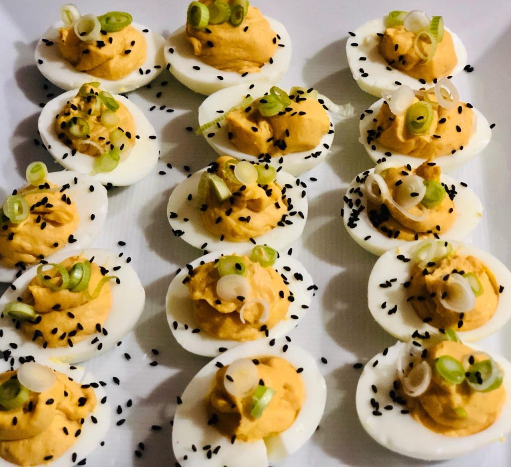 Miso Deviled Eggs